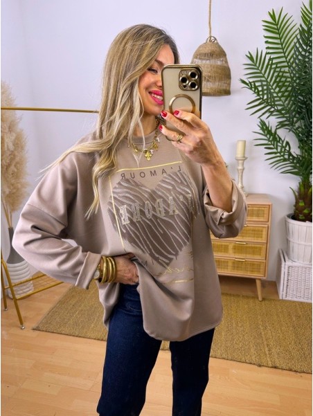 Sudadera Corazón Gold