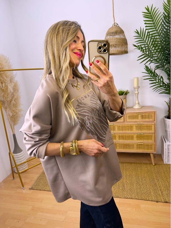 Sudadera Corazón Gold