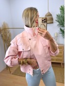 Chaqueta Bolsillos Rosa