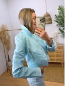 Chaqueta Botones Azul