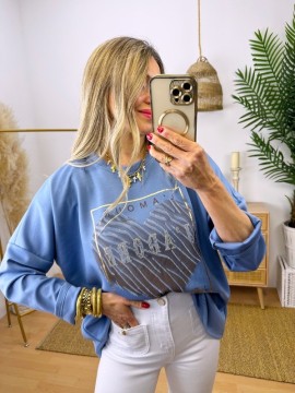 Sudadera Corazón Azul