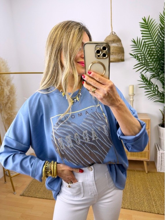 Sudadera Corazón Azul