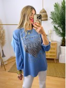 Sudadera Corazón Azul