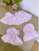 Conjunto Cuello y Puño Rosa
