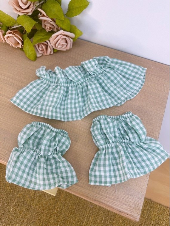 Conjunto Cuello y Puño Verde