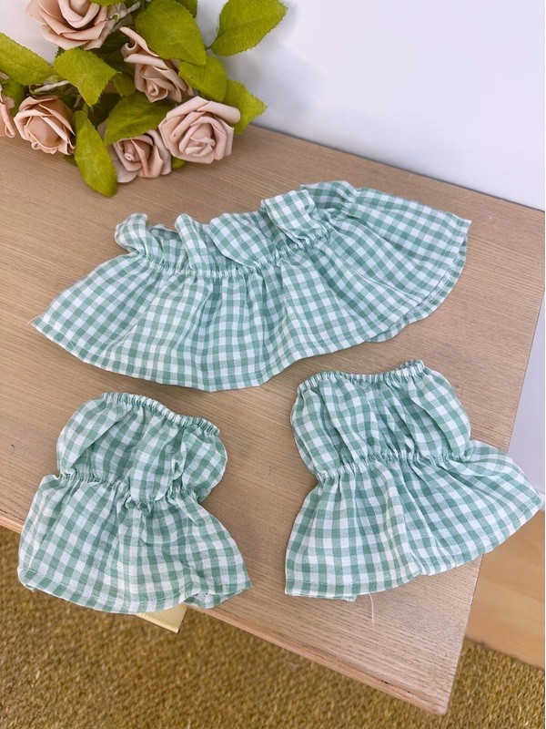 Conjunto Cuello y Puño Verde