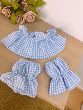 Conjunto Cuello y Puño Azul