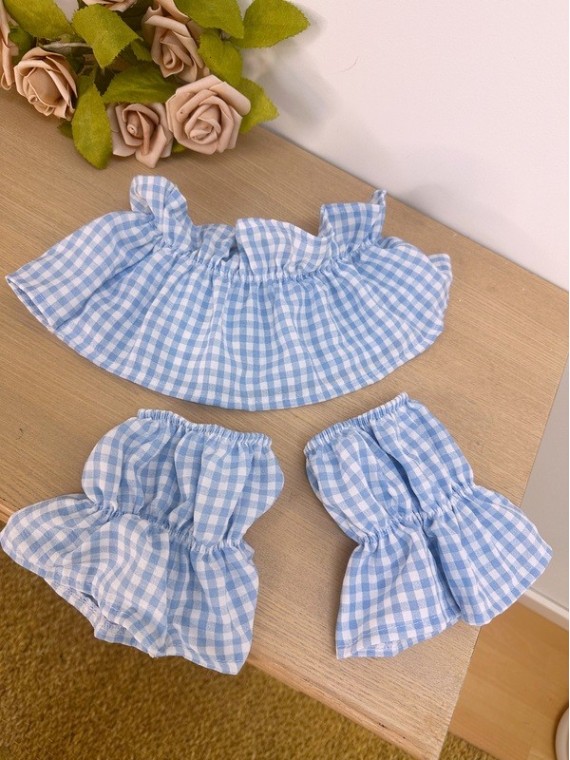 Conjunto Cuello y Puño Azul