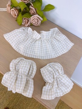 Conjunto Cuello y Puño Beige
