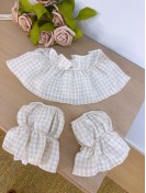 Conjunto Cuello y Puño Beige