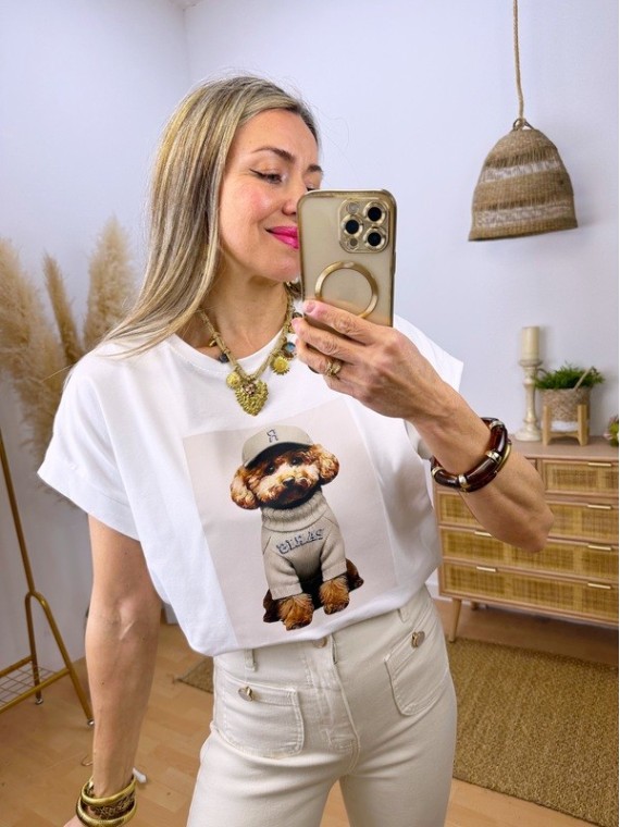 Camiseta Puppy Beig