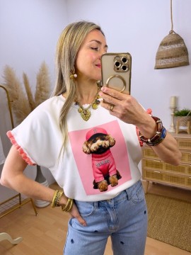 Camiseta Puppy Rosa