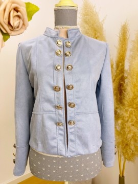 Chaqueta Botones Azul