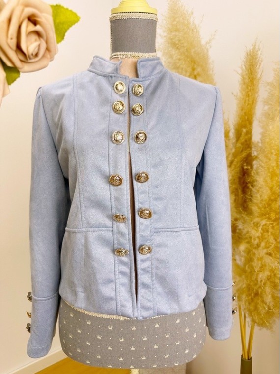 Chaqueta Botones Azul