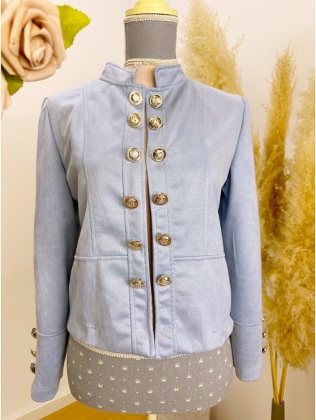 Chaqueta Botones Azul