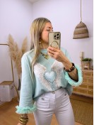 Sudadera Angel Verde Agua