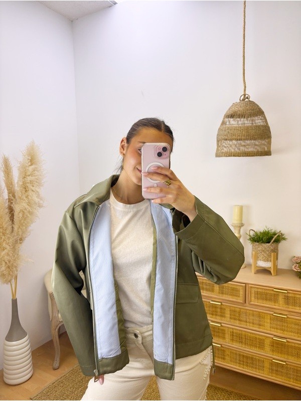 Parka Verde Combinada
