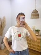 Camiseta Flower Blanca