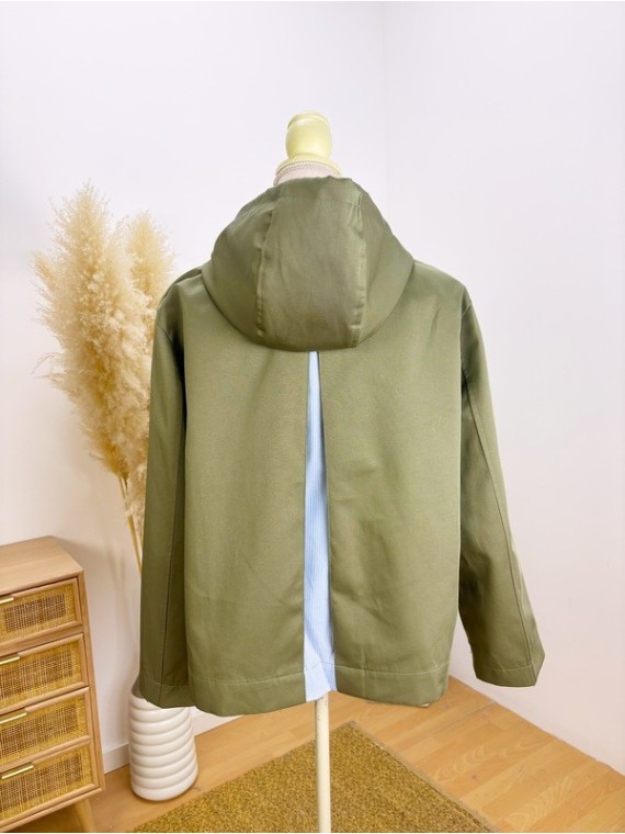Parka Verde Combinada