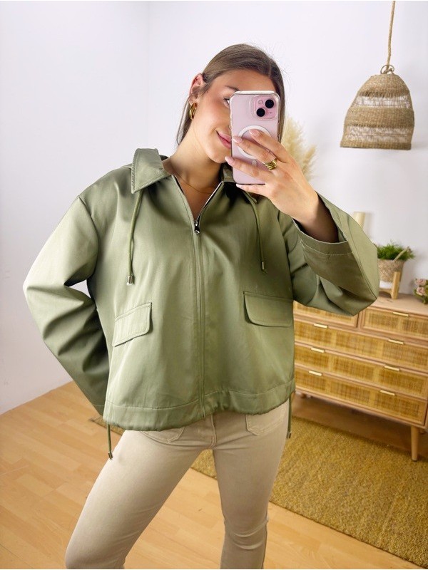Parka Verde Combinada