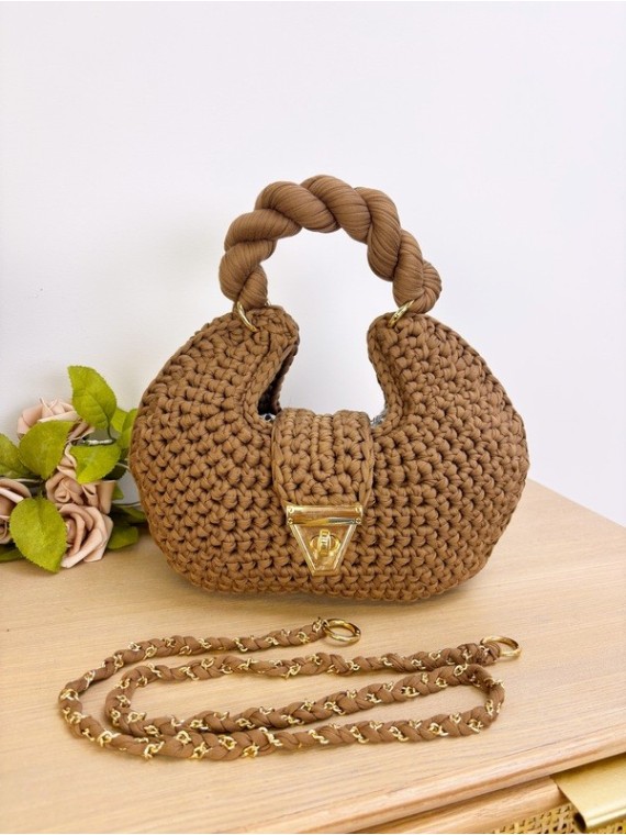 Bolso Tejido Marron