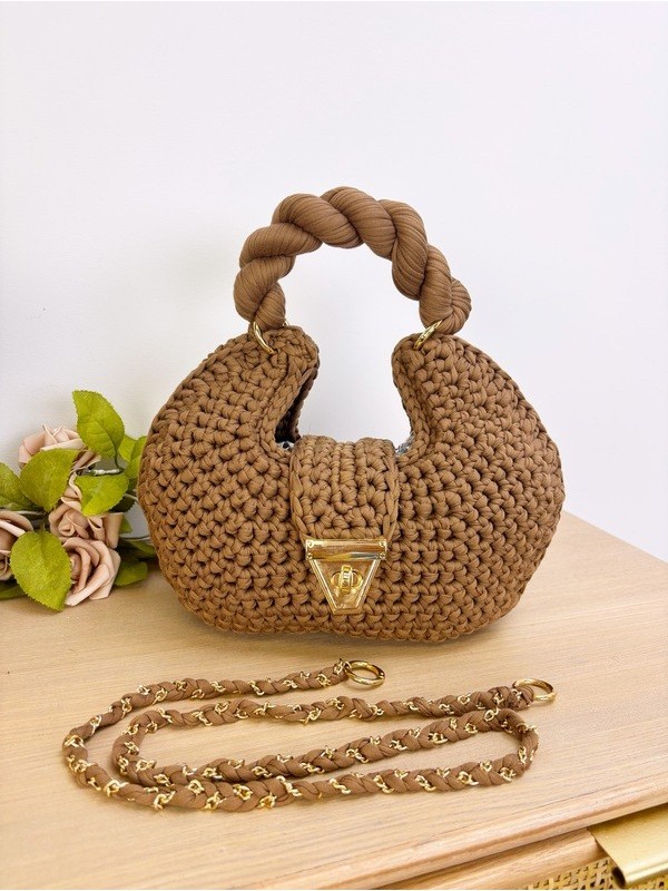 Bolso Tejido Marron