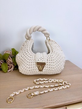 Bolso Tejido Beige