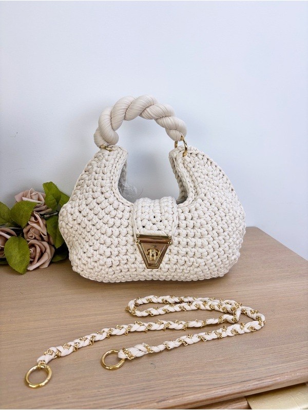 Bolso Tejido Beige