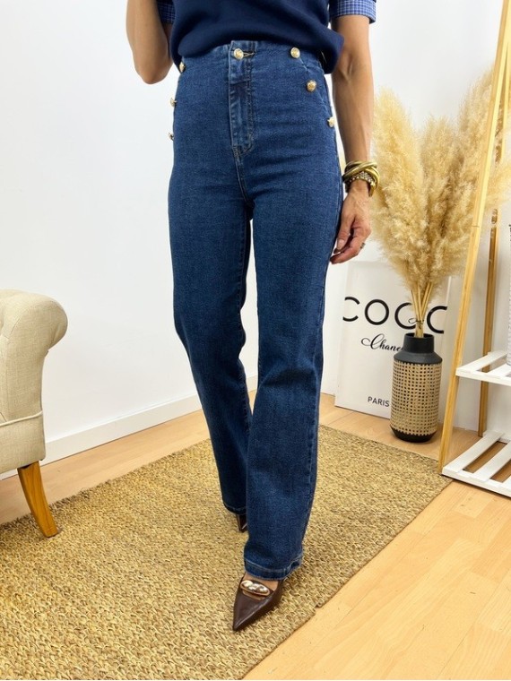 Pantalón Botones azul