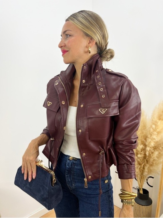 Biker Fruncida granate