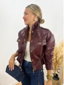 Biker Fruncida granate