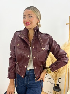 Biker Fruncida granate