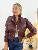 Biker Fruncida granate
