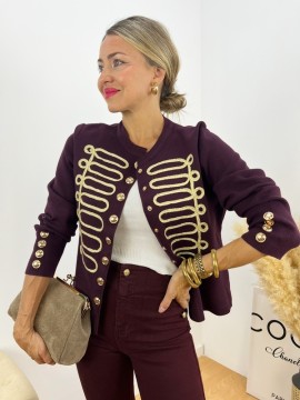 Chaqueta Napoleón granate