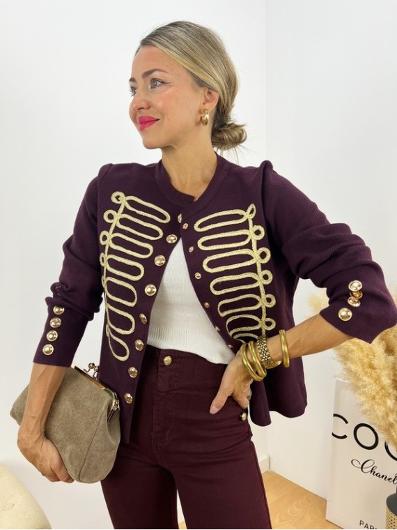 Chaqueta Napoleón granate