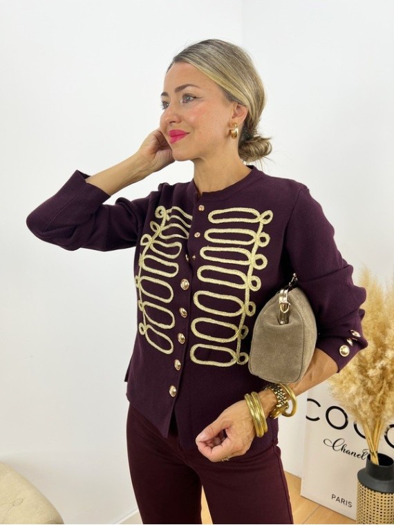 Chaqueta Napoleón granate
