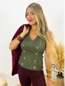 Top Botones verde