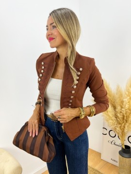 Chaqueta Elástica Glam marrón