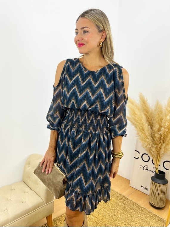 Vestido Estampado azul