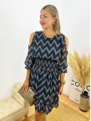 Vestido Estampado azul