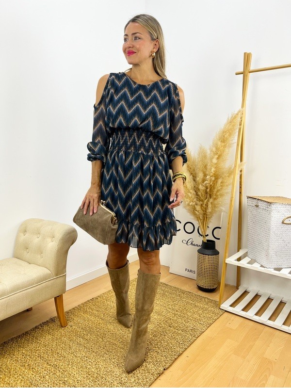 Vestido Estampado azul