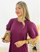 Vestido Aros granate