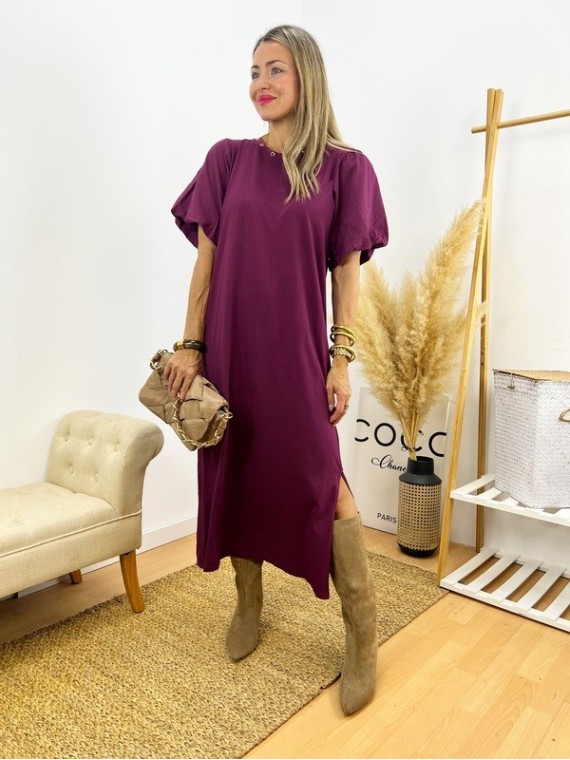 Vestido Aros granate