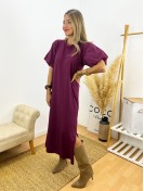 Vestido Aros granate