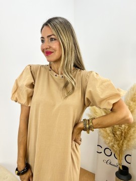 Vestido Aros camel