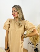 Vestido Aros camel
