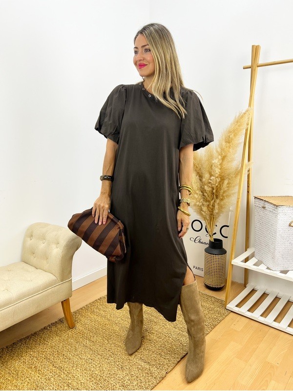 Vestido Aros marrón