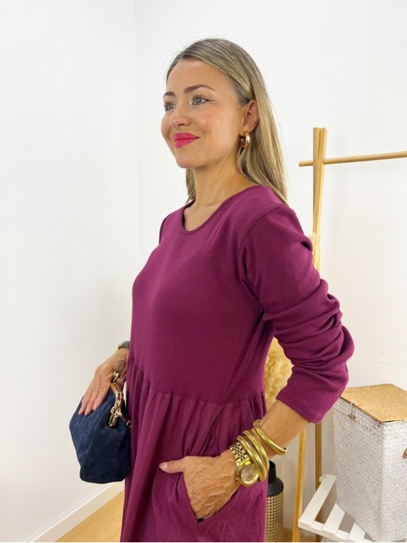Vestido Elegant granate