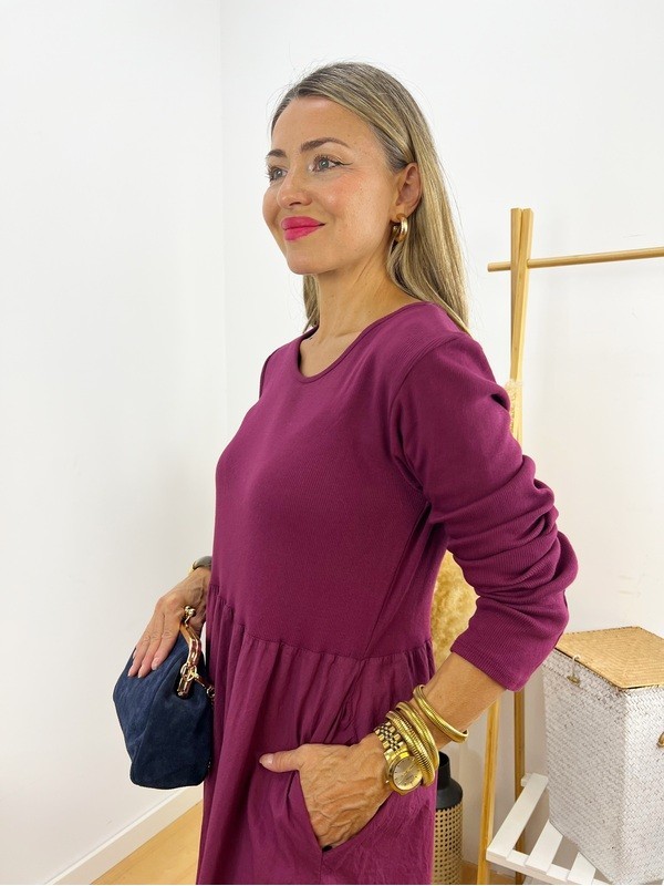 Vestido Elegant granate