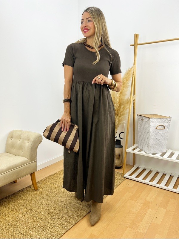Vestido Canalé marrón